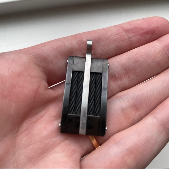 Joseph Abboud cable & stainless steel pendant - Picture 7 of 8